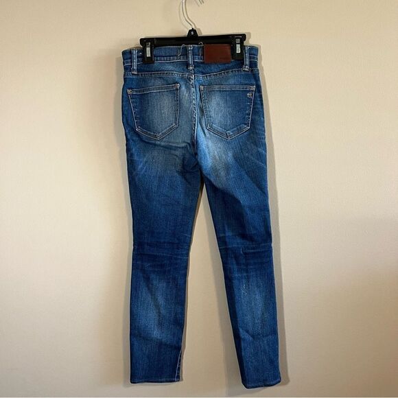 ✨ Madewell Women’s Dark Wash Skinny Skinny Jeans Distressed 24 - Picture 7 of 12